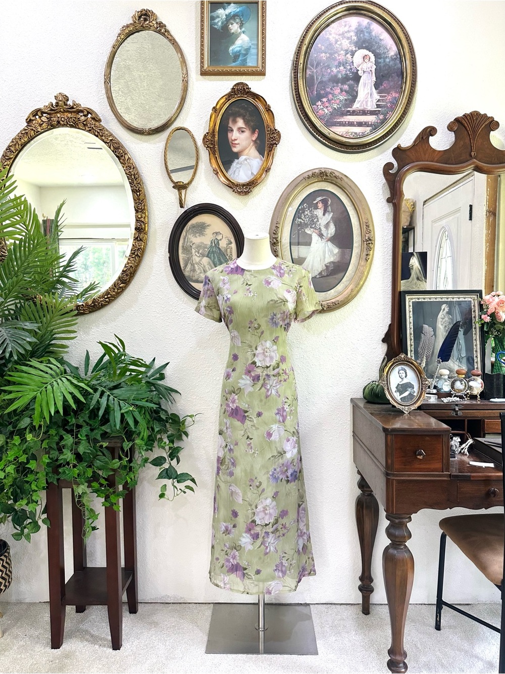 Vintage Dani Max Floral Midi Dress
